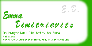 emma dimitrievits business card